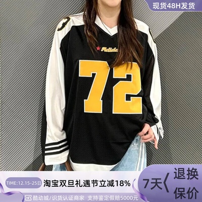 adidas三叶草宽松男女长袖T恤