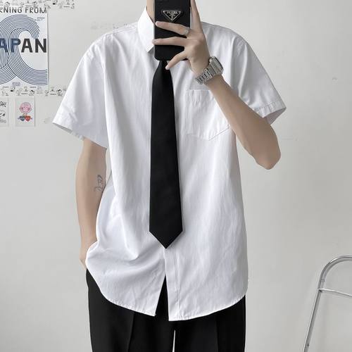 白衬衫少年衬衣夏季薄款