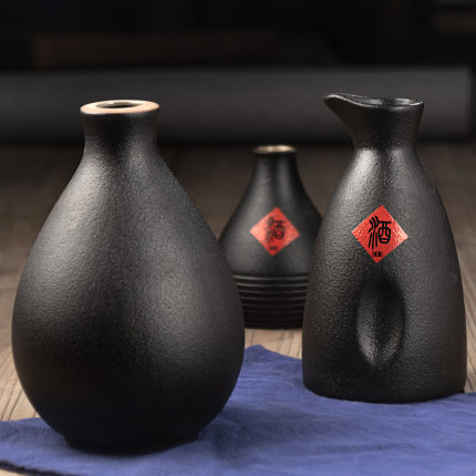 陶瓷日式仿古风清酒小酒壶随身空酒瓶子白酒杯黄酒酒坛分酒器家用