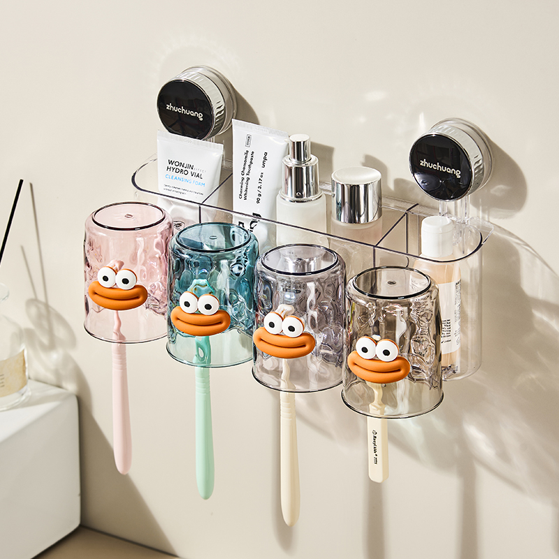 吸盘牙刷置物架壁挂免打孔牙刷架