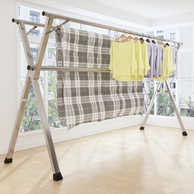 折叠晾衣架落地晒被子神器不锈钢