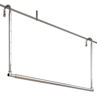 晾衣架家用阳台伸缩晾衣杆升降凉衣捍吊挂不锈钢免打孔晒被子神器