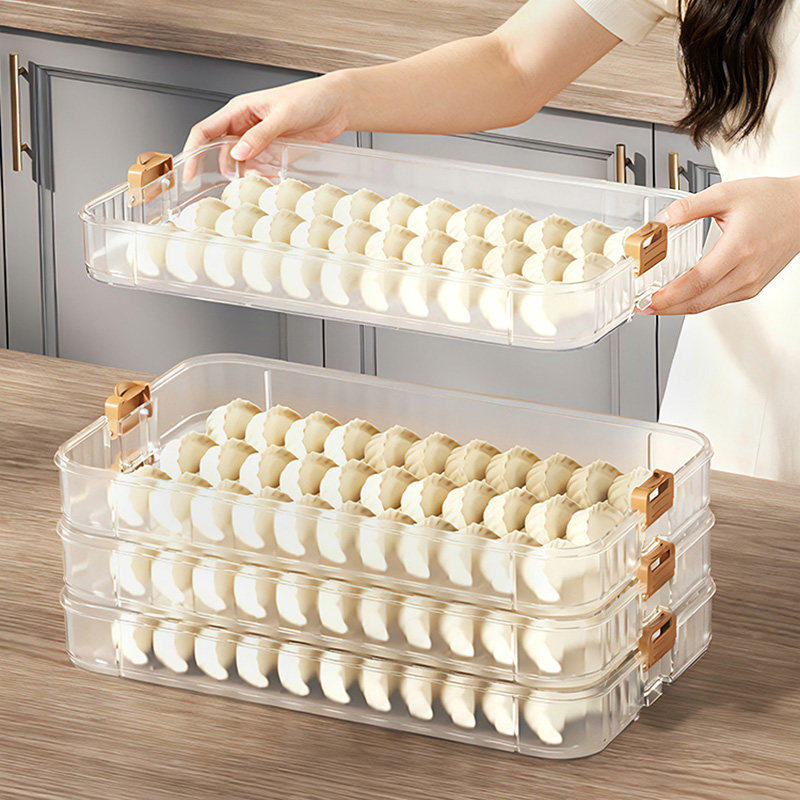 手提饺子冷冻收纳盒冰箱用食品级专用速冻盒2026新款家用馄饨托盘