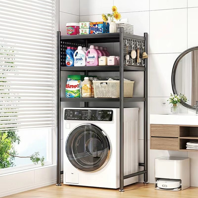 滚筒洗衣机置物架卫生间浴室马桶波轮翻盖上方置物架阳台架收纳柜