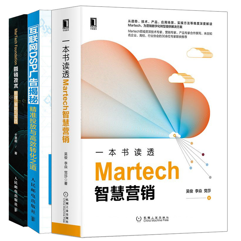 一本书读透Martech智慧营销+MarTech 营销技术原理策略与实践+互联网DSP广告 投放与转化之道广告营销互联网营销书籍