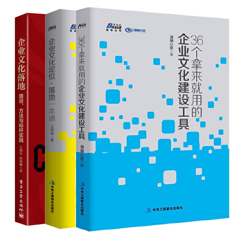 企业文化落地 路径 方法与标杆实践+36个拿来就用的企业文化建设工具+企业文化定位 落地 3本图书籍