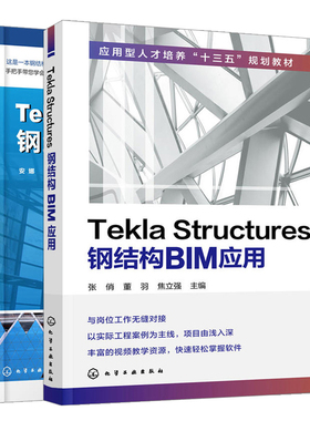 Tekla Structures钢结构BIM应用+TeklaStructures20.0钢结构建模实例教程共2本 钢结构详图设计书 tekla软件教程装配式钢结构书籍