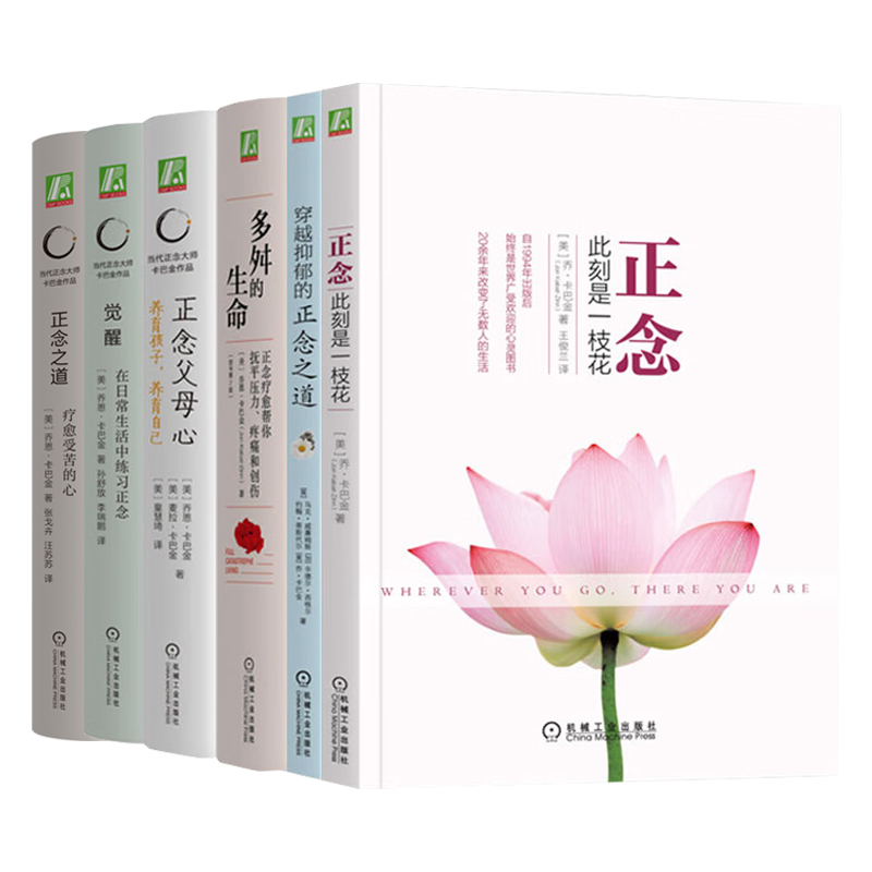 卡巴金心理学作品集套装全6册 正念+多舛的生命+穿越抑郁的正念之道+正念父母心+觉醒+正念之道