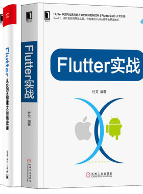 Flutter实战+Flutter技术入门与实战 第2版+Flutter 从0到1构建大前端应用 3册 Flutter插件开发书 Flutter入门到进阶实战教程书