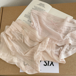法式泡泡网纱！高颜值蕾丝夏季内裤女中腰包臀桑蚕丝抗菌透气档
