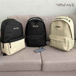 防水双肩包大学生电脑包高中生男女料背包包 书包潮牌旅行皮质