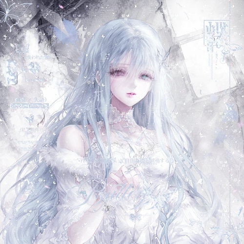打包58张 蓝兔直购 女生闺蜜动漫插画头像扭蛋原创圈 高清无水印
