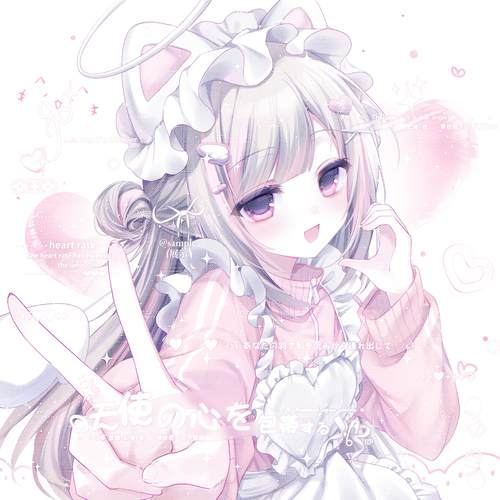 打包6张 萌物番柏直购闺蜜女生动漫插画头像扭蛋原创圈高清有底纹