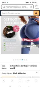 insonder原单瑜伽健身普拉提阻力带套装锻炼臀部腿部拉伸带-单条