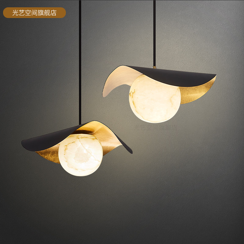 宅堡北欧后现代卧室床头单头小吊灯云石球轻奢高档餐厅灯餐桌吧台,家装灯饰光源,床头/玄关/吧台/过道吊灯,淘宝优惠券,粉丝福利购,淘宝优惠卷