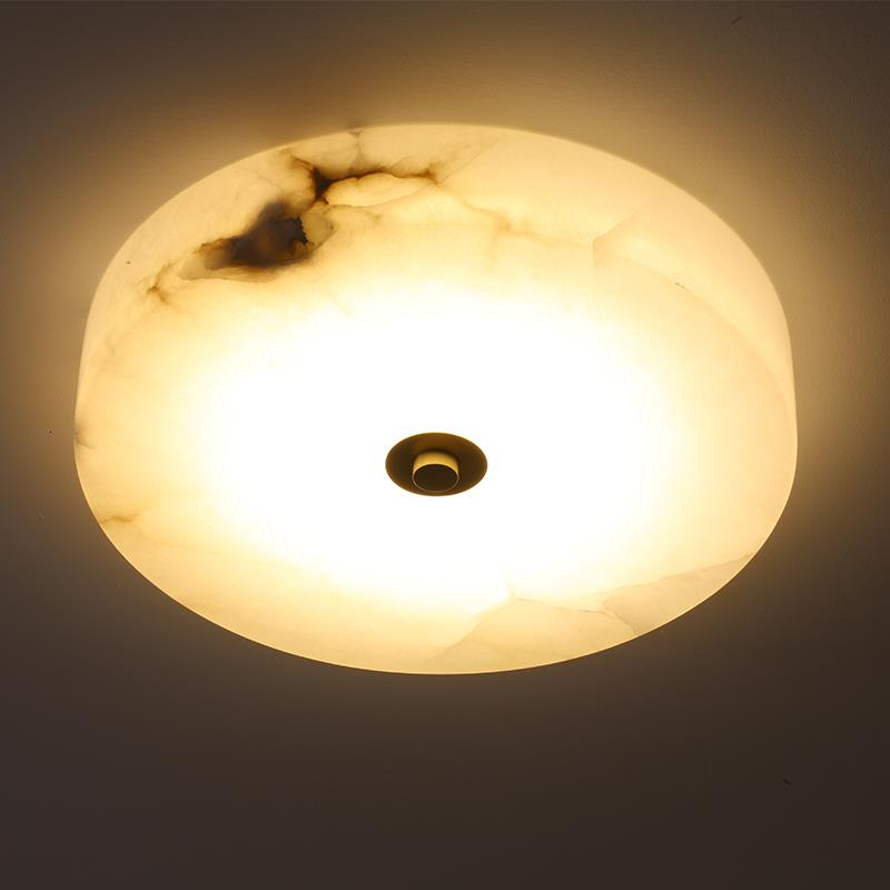 简约轻奢超薄一体云石别墅民宿酒店复式楼主卧次卧书房卧室吸顶灯