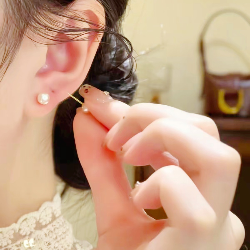 999纯银天然淡水珍珠耳钉2025新款女养耳洞高级感耳环爆款耳饰