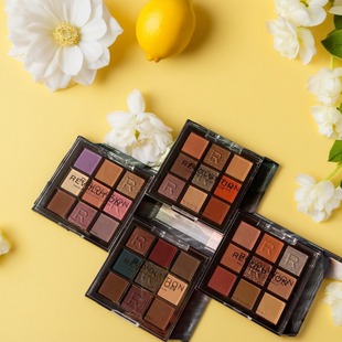 英国makeup revolution九色眼影珍珠舞会珠光盘哑光金属光泽偏光