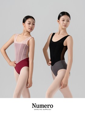 Numero纽漫芭蕾成人女裸感鱼骨芭蕾体操服夏季吸汗舞蹈时尚连体服