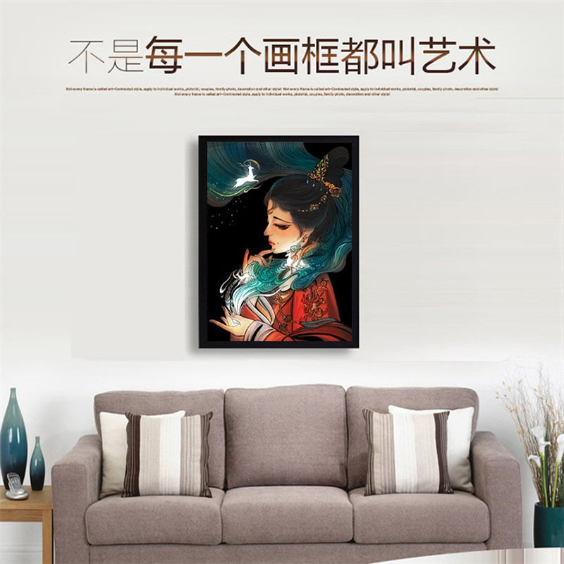 敦煌女儿国潮艺术刮画国风人物像减压刮画城市夜景刮刮画壁画学生创意