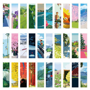 《冬季恋歌》30张纸质书签温暖唯美旅途风景创意图案书签阅读书页文艺空白读书标签书页夹可爱书签纸学生礼品