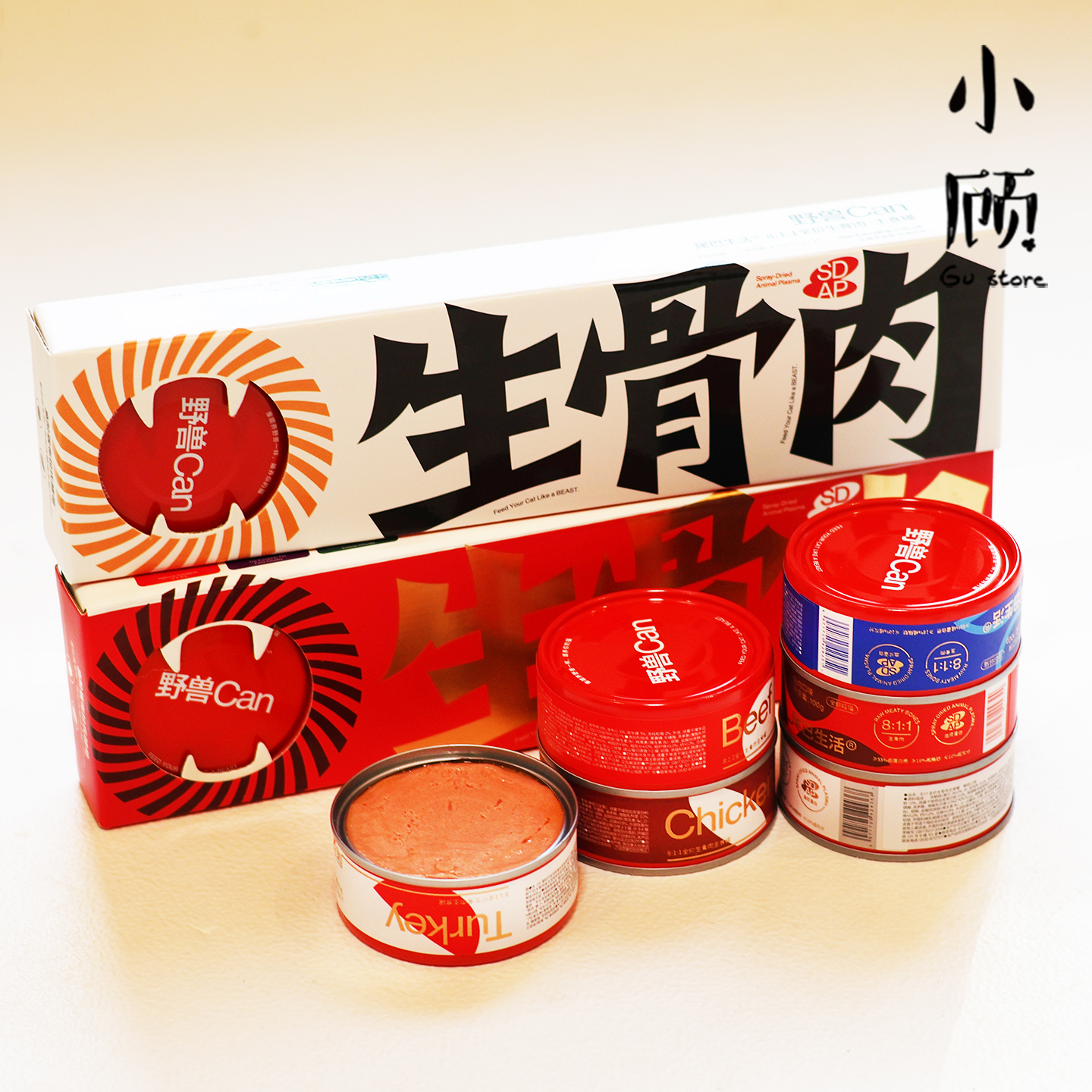 尾巴生活野兽can生骨肉主食罐头