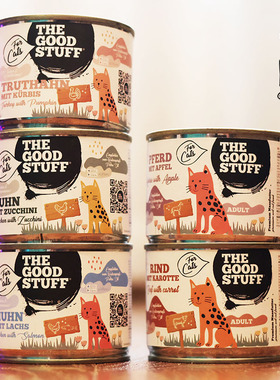 德国The good stuff猫咪主食罐头鸡肉马肉牛肉tgs猫罐头湿粮200g