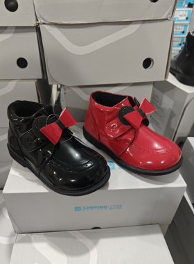 斯乃纳清仓秋冬新款洋气男女童真皮马丁靴薄绒羊皮中小童软底短靴