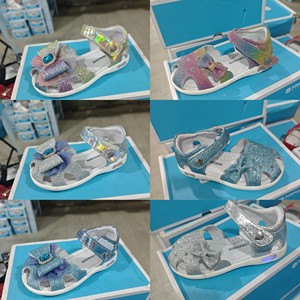 专柜撤柜正品斯乃纳童鞋女宝夏款宝宝包头凉鞋亮灯软底轻便学步鞋