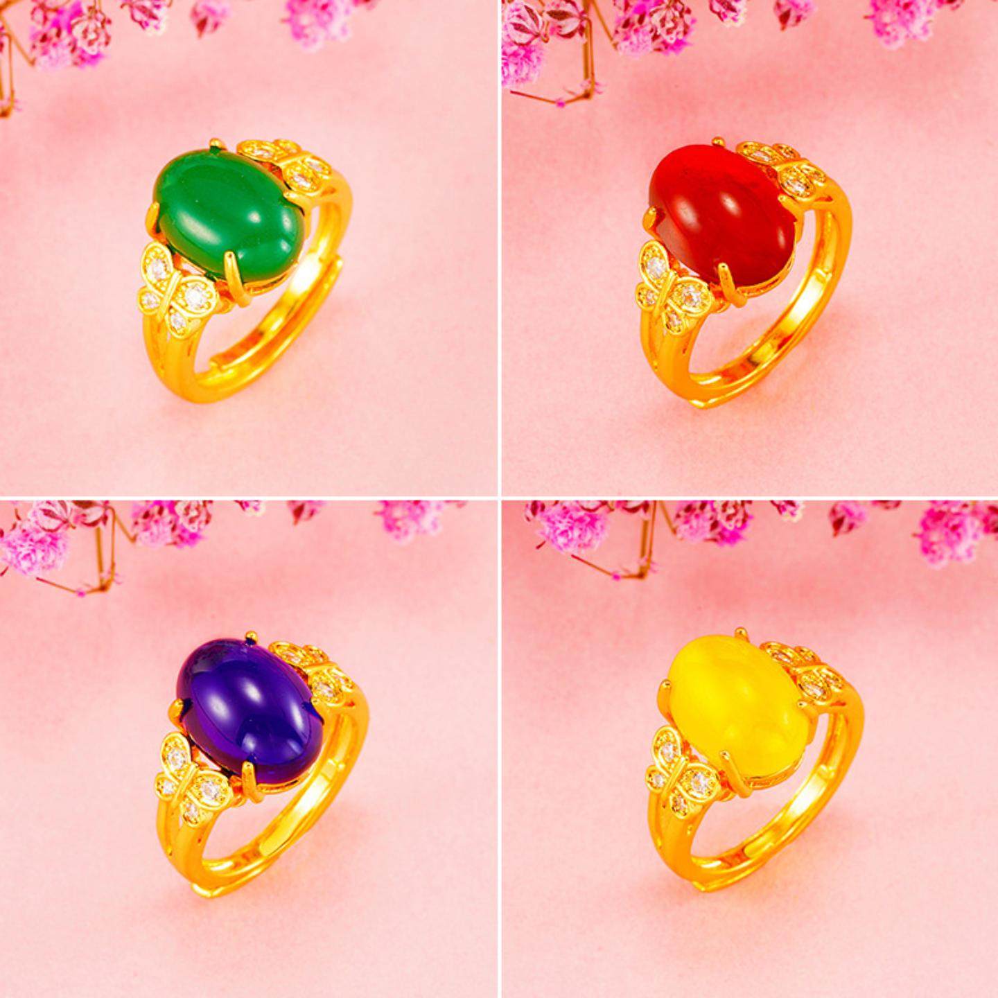 欧币金镀24k金仿绿玉髓开口戒指女 越南沙金仿彩宝指环,饰品/流行首饰/时尚饰品新,戒指/指环,淘宝优惠券,粉丝福利购,淘宝优惠卷