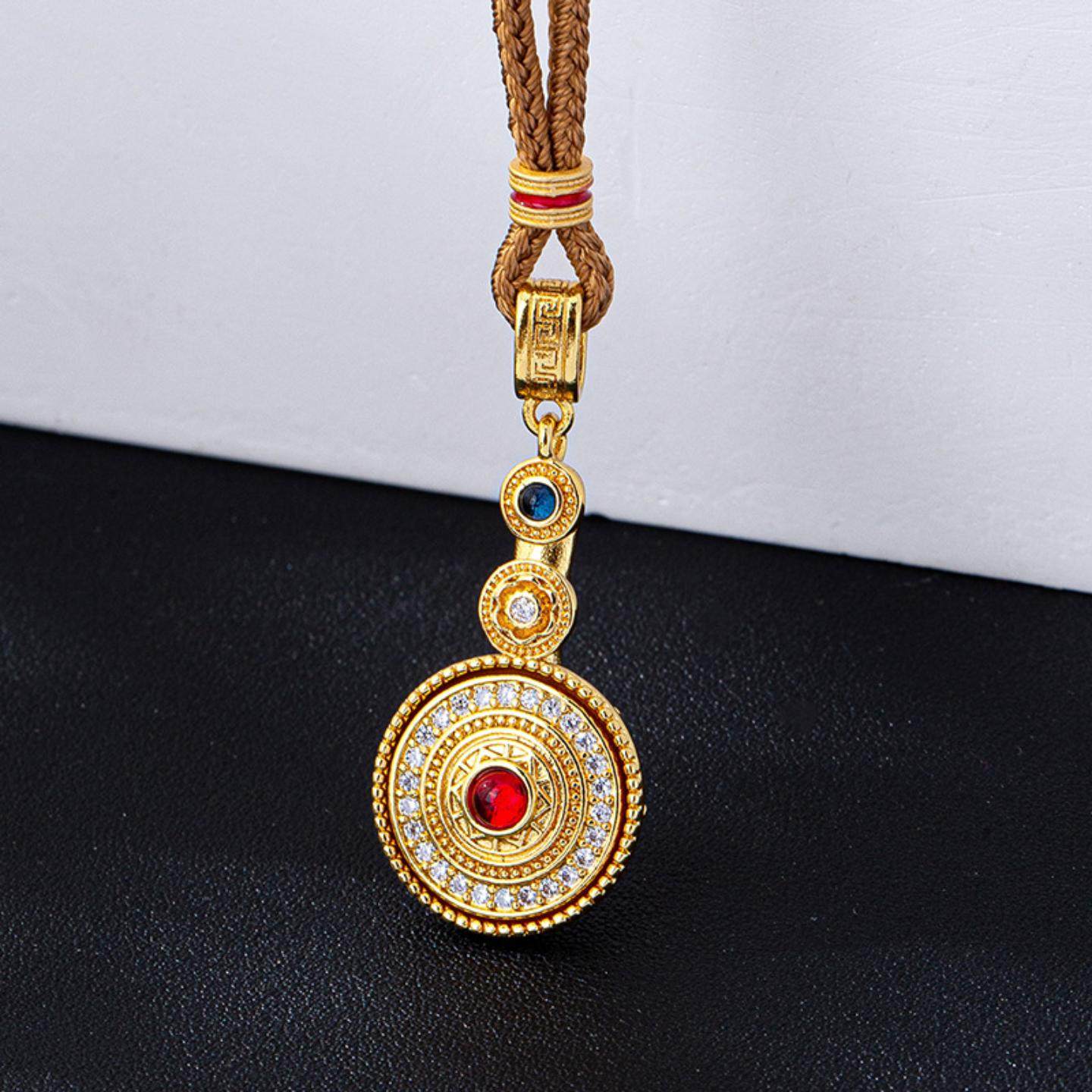 潮流镶锆八宝罗盘可旋转项链新中式越南沙金吊坠复古久不掉色饰品,饰品/流行首饰/时尚饰品新,项坠/吊坠,淘宝优惠券,粉丝福利购,淘宝优惠卷