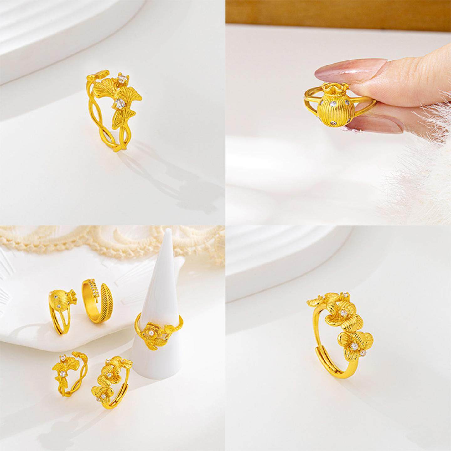 简约风镶钻花朵福袋戒指女越南沙金食指仿金设计久不掉色饰品,饰品/流行首饰/时尚饰品新,戒指/指环,淘宝优惠券,粉丝福利购,淘宝优惠卷