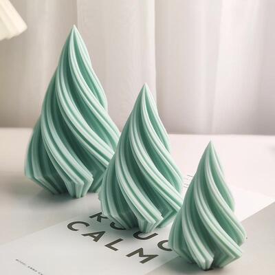 Large Rotary Cone Candle Mold DIY Christmas Tree Geometric S