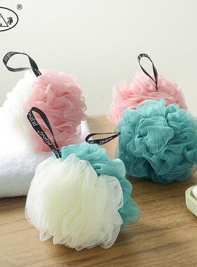 Loofah Bath Ball Mesh Sponge shower Cleaning brush沐浴露球花