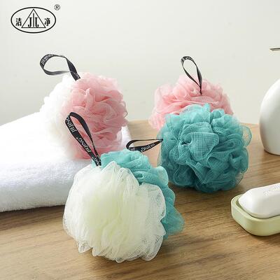 Loofah Bath Ball Mesh Sponge shower Cleaning brush沐浴露球花