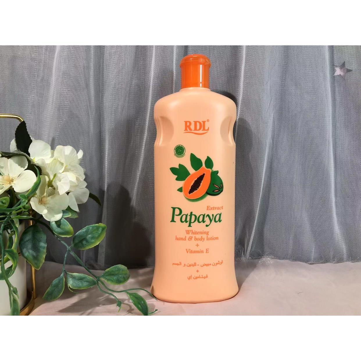 RDL papaya whitening hand body lotion+ vitamin E 600ml