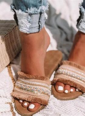 Women slippers summer Rome Retro sandals flat casual shoes