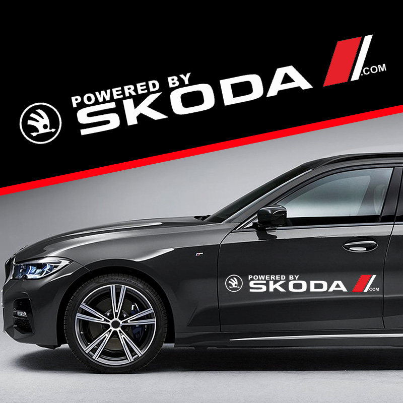 适用于斯柯达速派昕动昕锐明锐晶锐柯米克车身拉花装饰贴纸车标贴