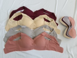 D35-24女式一片式无痕冰丝抹胸裹胸文胸内衣小码小胸70AB75A隐形