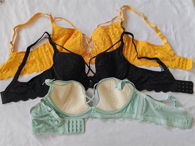 女式软钢圈薄款文胸内衣BC杯深V