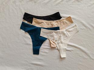 D43-23女式丁字裤T裤无痕隐形舒适性感欧美中低腰T-BACK内裤底裤