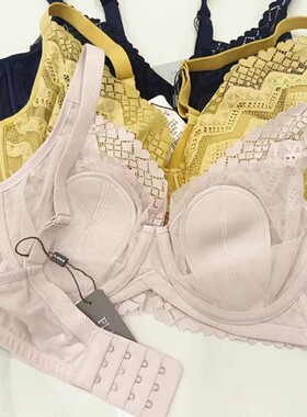 D43-27女式软钢圈薄款蕾丝兔耳朵防凸点断码清文胸内衣7580BC杯34
