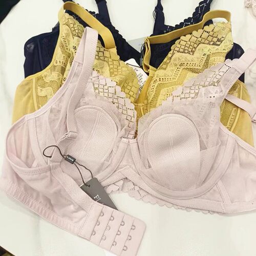 D43-27女式软钢圈薄款蕾丝兔耳朵防凸点断码清文胸内衣7580BC杯34