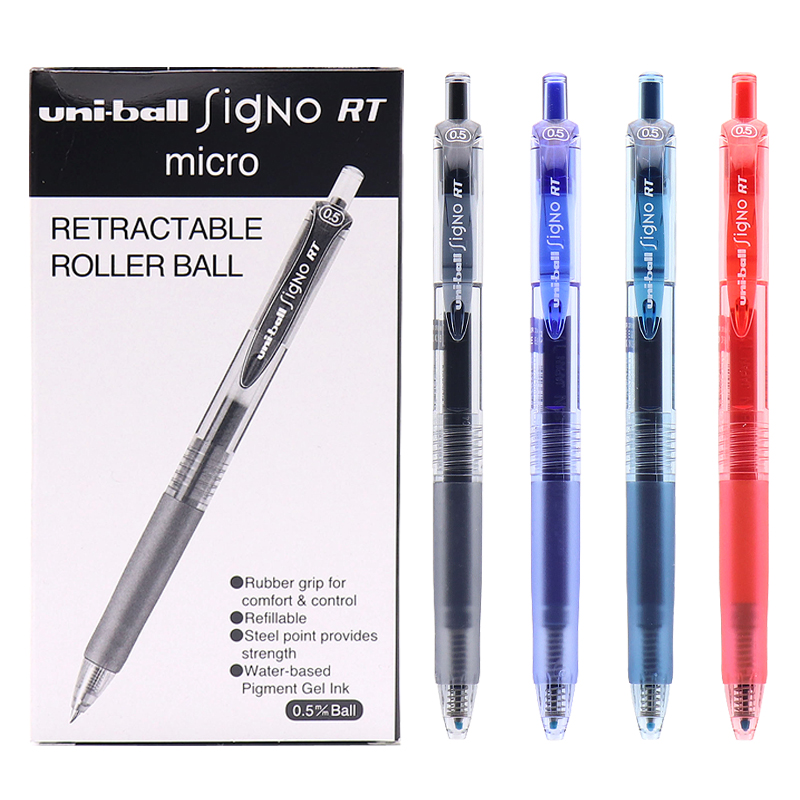 5Ö§°üÓÊ/ÈÕ±¾UNIÈýÁâ°´¶¯Ë®±Ê0.5mm ºÚɫǩ×ֱʰ칫ÖÐÐÔ±ÊUMN-105