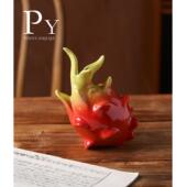 饰 高级感复古水培鲜花装 创意仿真火龙果水果花瓶摆件家居装 饰个性