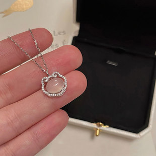 悦己玉髓如意平安锁项链S999纯银女款2025新款轻奢高级感生日礼物