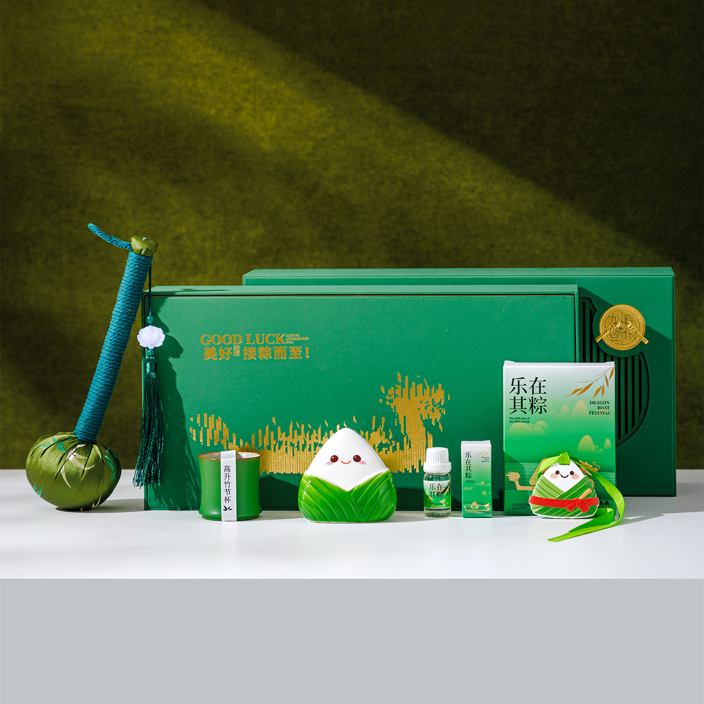 端午创意卡通粽子礼盒装定制logo图片