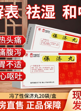 冯了性保济丸20袋解表祛湿发热头痛腹痛腹泻呕吐肠胃不适晕车船XX