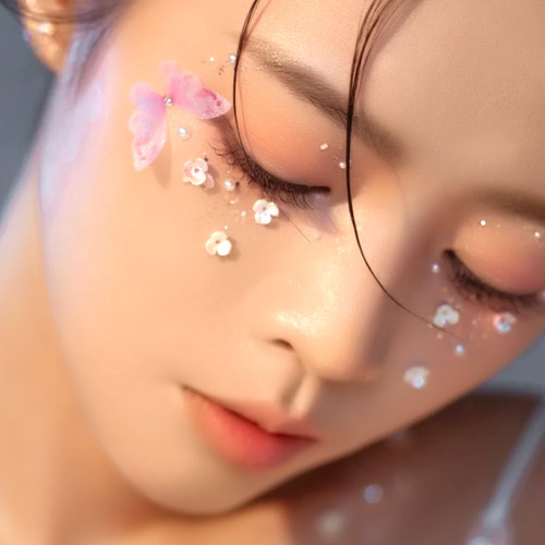 新娘创意眼妆亮脸上饰品缕空水钻