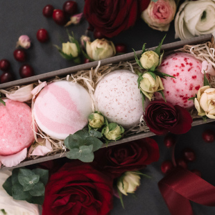 STENDERS施丹兰精油球泡澡海盐浴球滋润 4球礼盒套装 味道随机